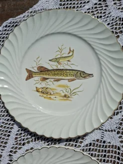 Service à poisson vintage- 12 pièces - KG Luneville Badonvillier