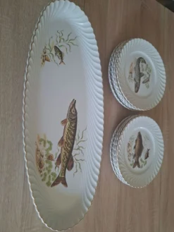 Service à poisson vintage- 12 pièces - KG Luneville Badonvillier