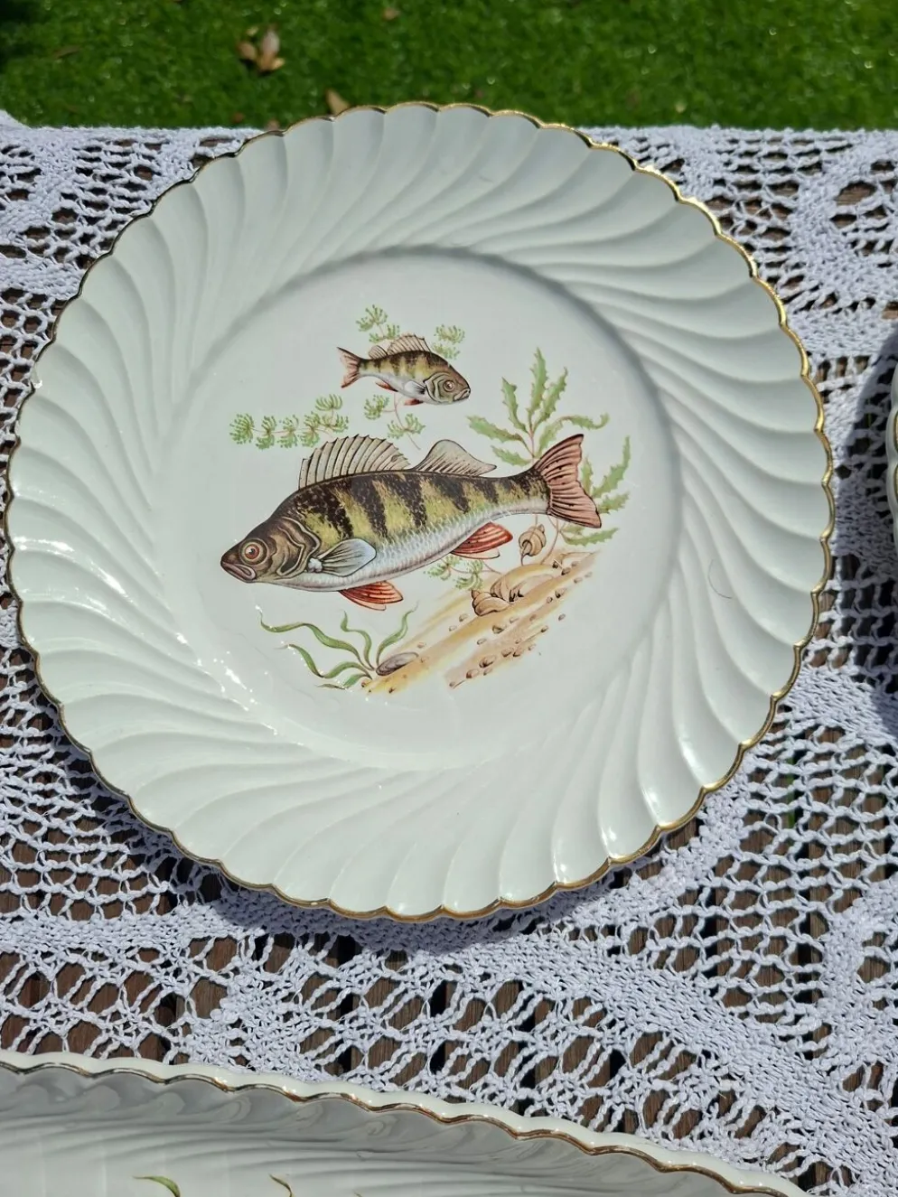 Service à poisson vintage- 12 pièces - KG Luneville Badonvillier