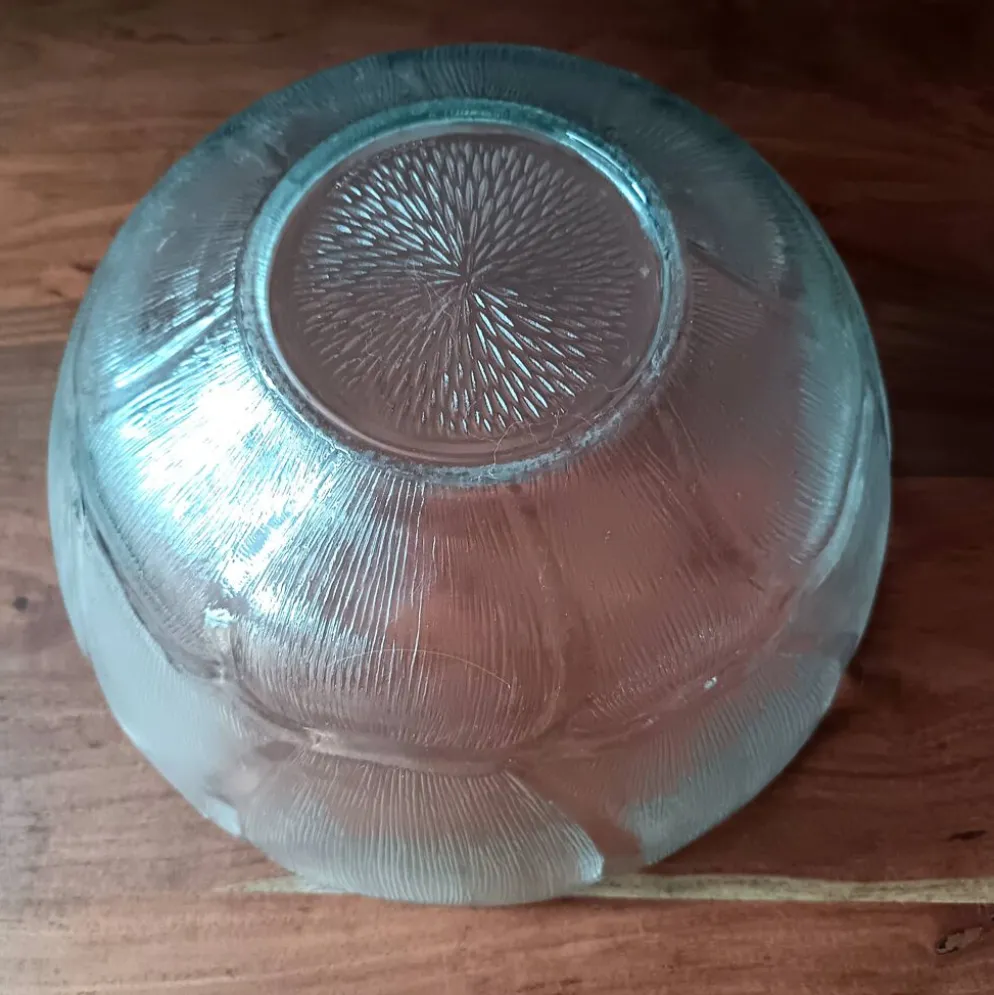 Service à punch, saladier, 8 bols en verre vintage, Primavera Italie
