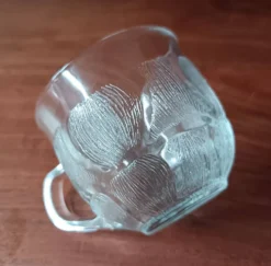 Service à punch, saladier, 8 bols en verre vintage, Primavera Italie