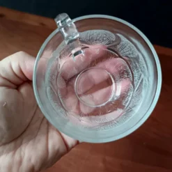 Service à punch, saladier, 8 bols en verre vintage, Primavera Italie