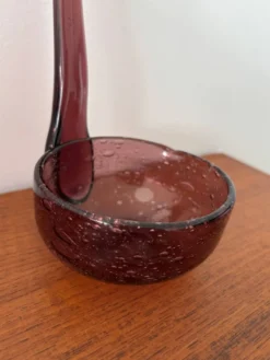Service à punch vintage – Verre bullé artisanal, coupe ou louche