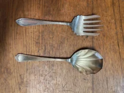 Service à salade métal argenté
