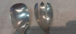 Service à salade 2p métal argenté orfèvre Ercuis LXV 29 25.7cm