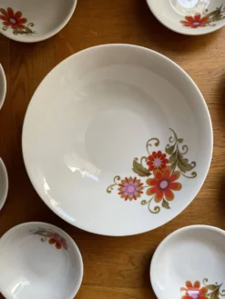 Service à salade vintage en porcelaine Winterling Bavaria, années 50-60