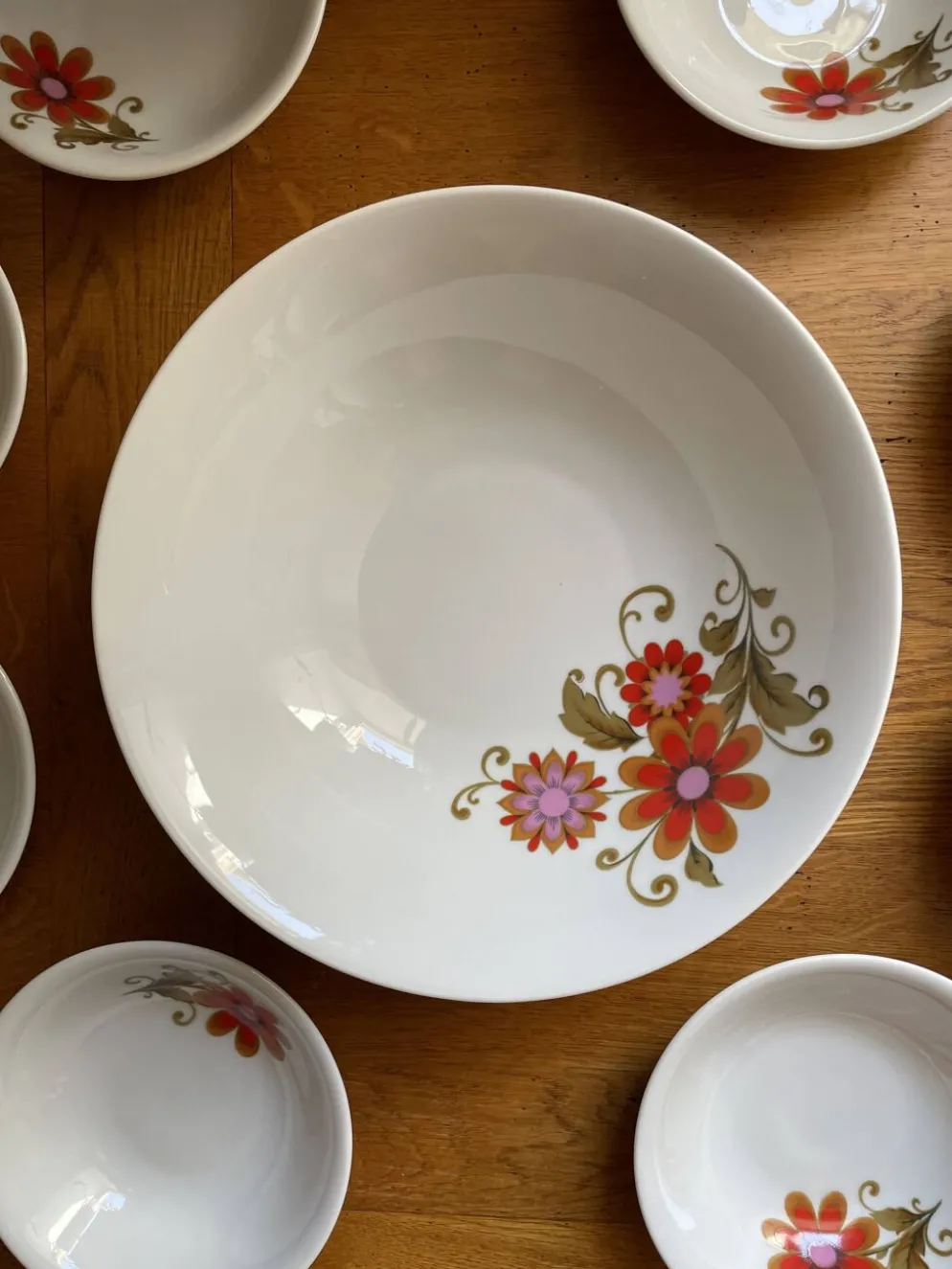 Service à salade vintage en porcelaine Winterling Bavaria, années 50-60