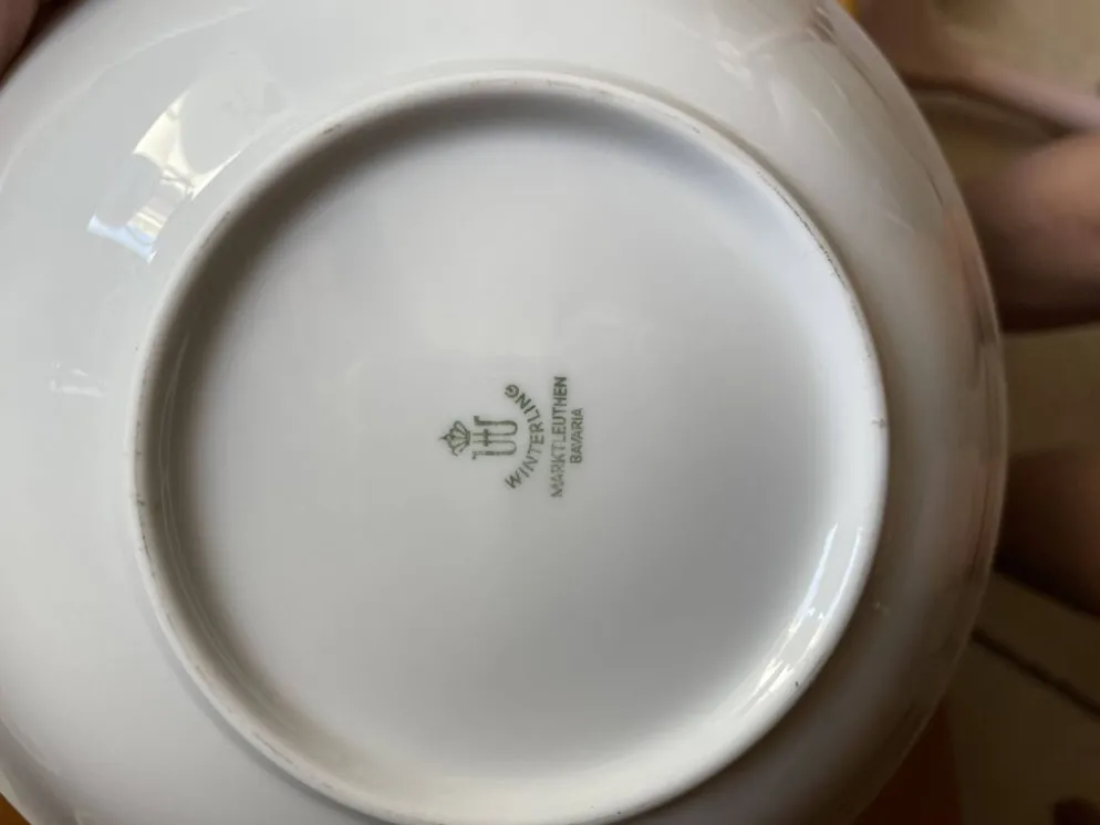 Service à salade vintage en porcelaine Winterling Bavaria, années 50-60