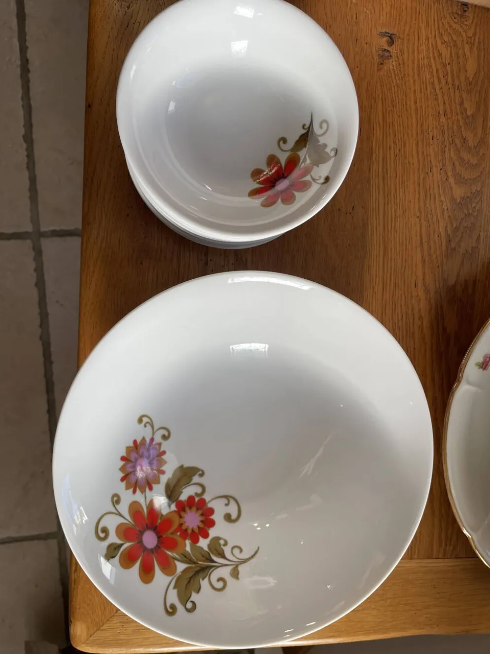 Service à salade vintage en porcelaine Winterling Bavaria, années 50-60