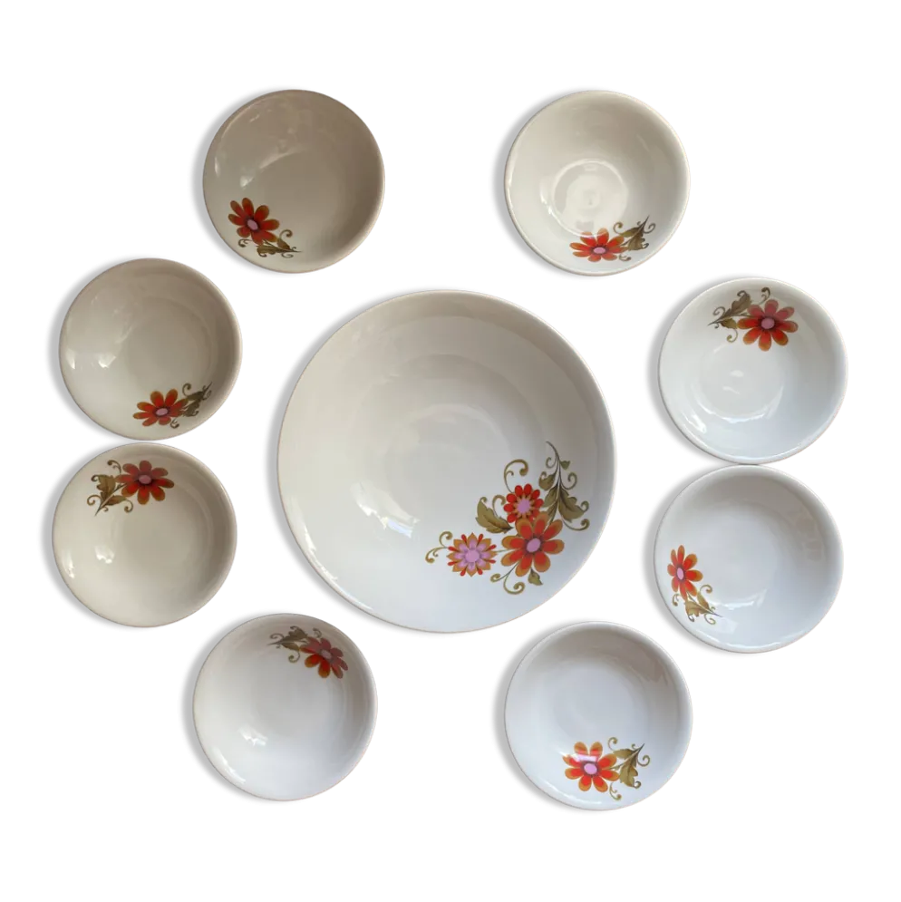 Service à salade vintage en porcelaine Winterling Bavaria, années 50-60