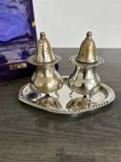 Service Salière & Poivrière Vintage sur Plateau
