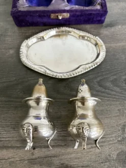 Service Salière & Poivrière Vintage sur Plateau