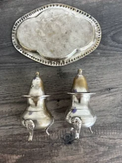 Service Salière & Poivrière Vintage sur Plateau
