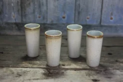 Service tasse céramique signé Jean Austruy X 4 , grande tasse céramique