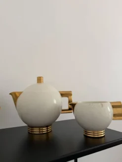 Service à thé Art Déco 1930 ROBJ (made in Luxembourg) en bon état général