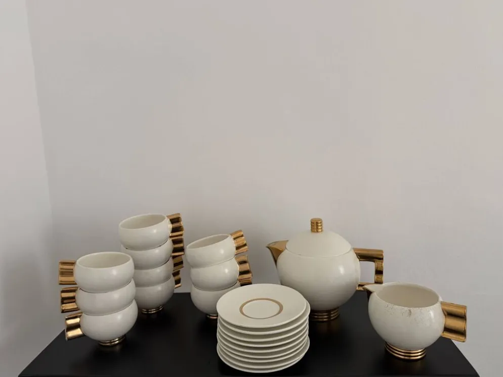 Service à thé Art Déco 1930 ROBJ (made in Luxembourg) en bon état général