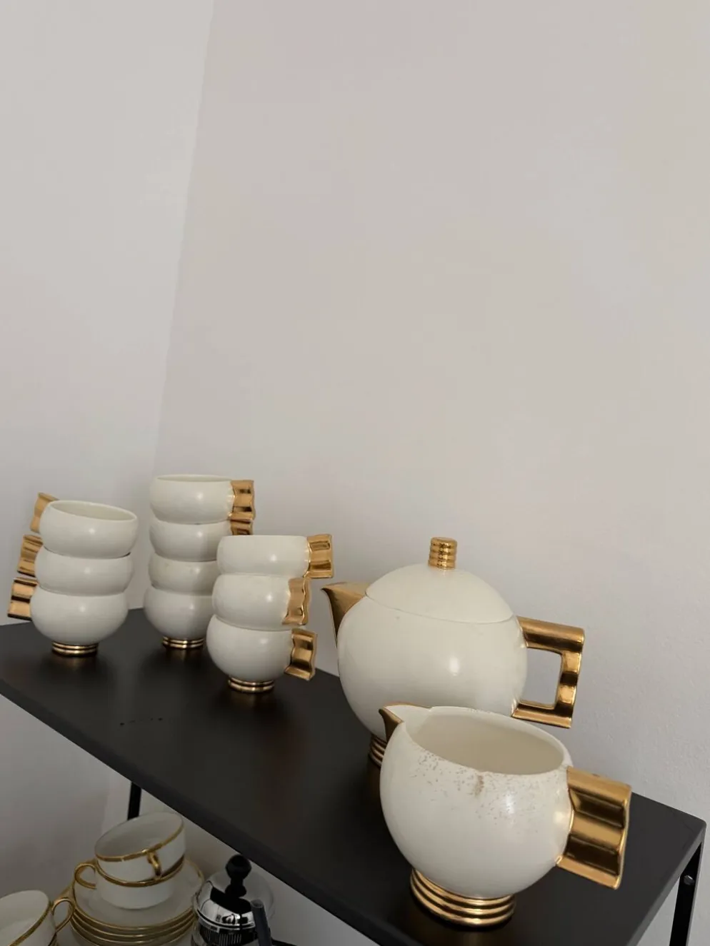 Service à thé Art Déco 1930 ROBJ (made in Luxembourg) en bon état général