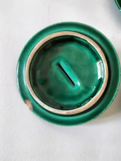 Service à thé Art déco vert émeraude – Théière et 6 tasses