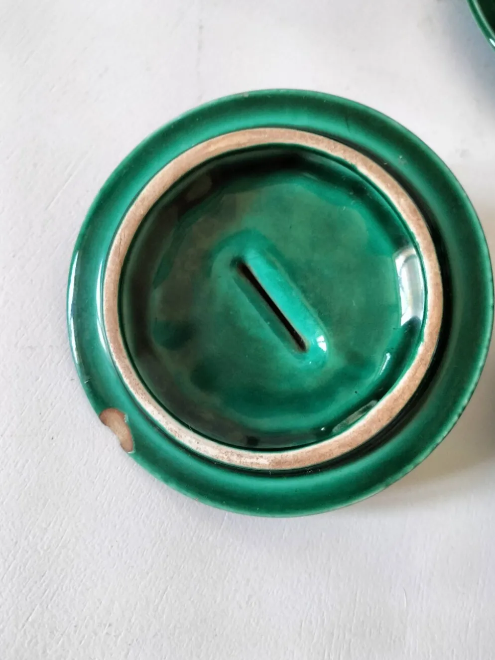Service à thé Art déco vert émeraude – Théière et 6 tasses