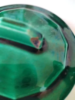 Service à thé Art déco vert émeraude – Théière et 6 tasses