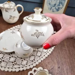 Service à thé crème & or – Villeroy & Boch Mettlach