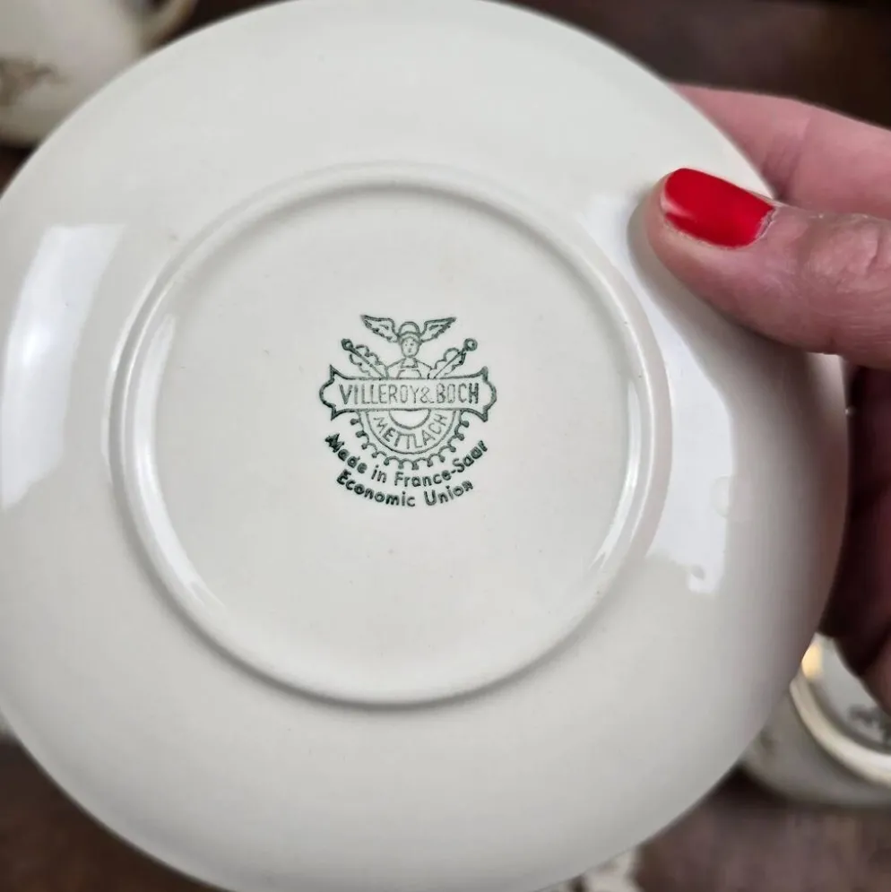 Service à thé crème & or – Villeroy & Boch Mettlach