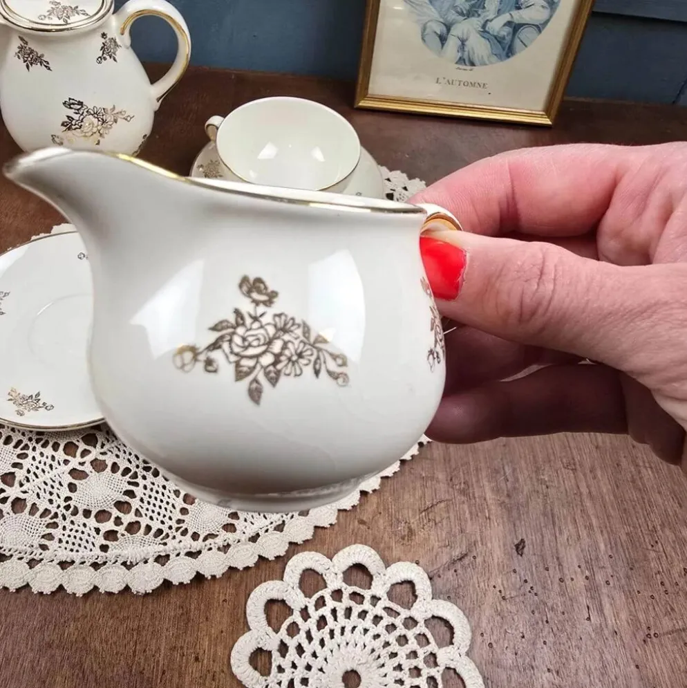 Service à thé crème & or – Villeroy & Boch Mettlach