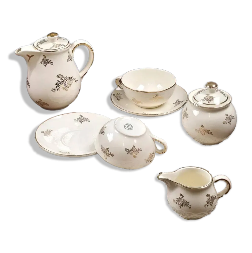Service à thé crème & or – Villeroy & Boch Mettlach