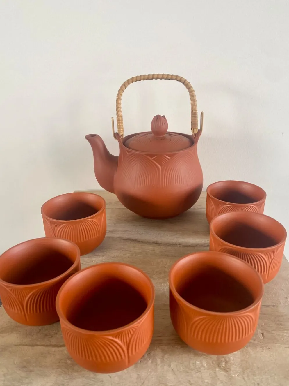 Service à thé en terre cuite
