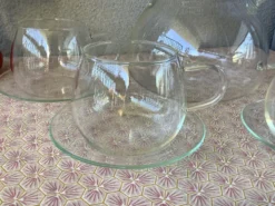 Service à thé en verre transparent