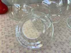 Service à thé en verre transparent