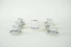 Service à thé et tasse, design italien, années 1970, fabriqué en Italie
