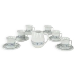 Service à thé et tasse, design italien, années 1970, fabriqué en Italie