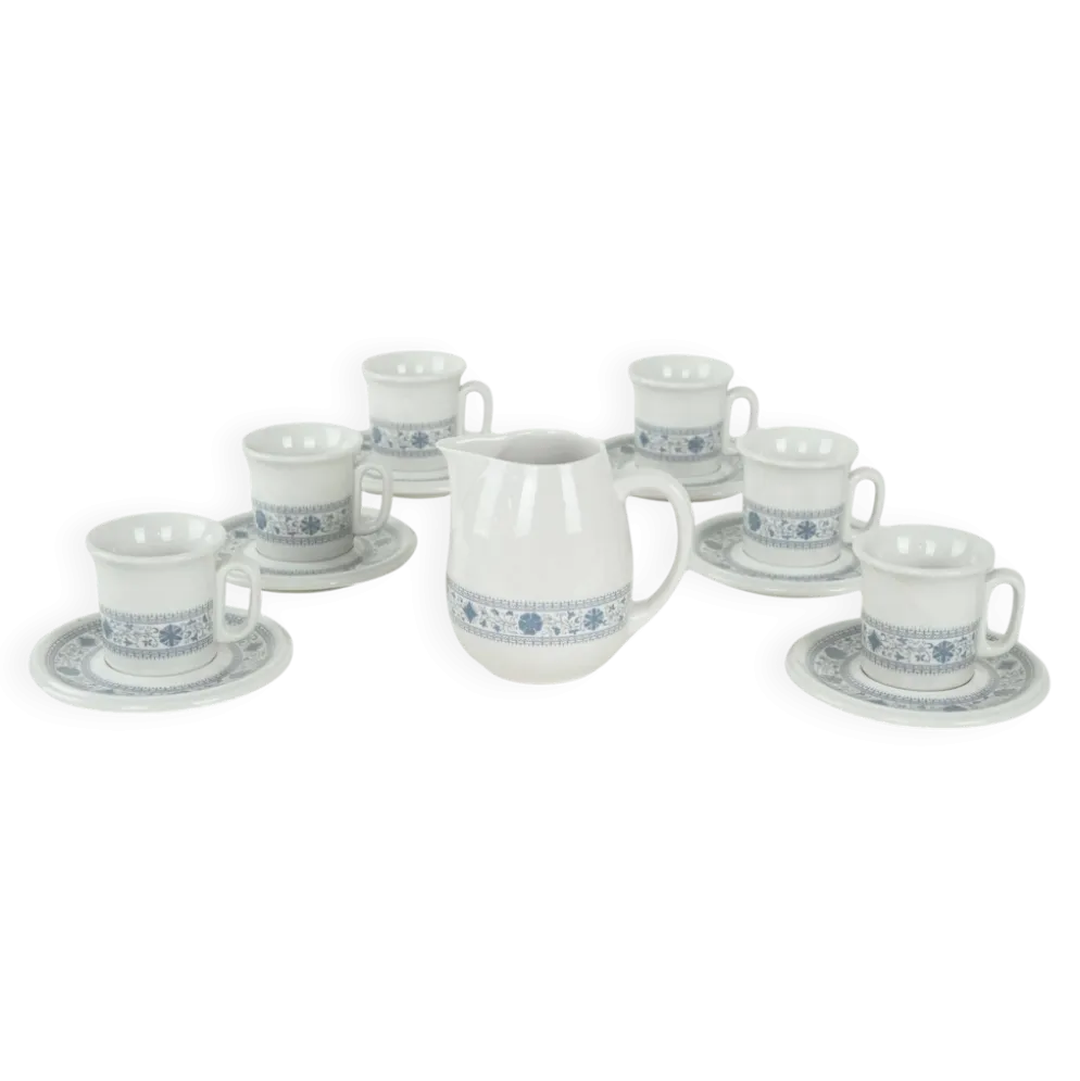 Service à thé et tasse, design italien, années 1970, fabriqué en Italie