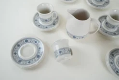 Service à thé et tasse, design italien, années 1970, fabriqué en Italie