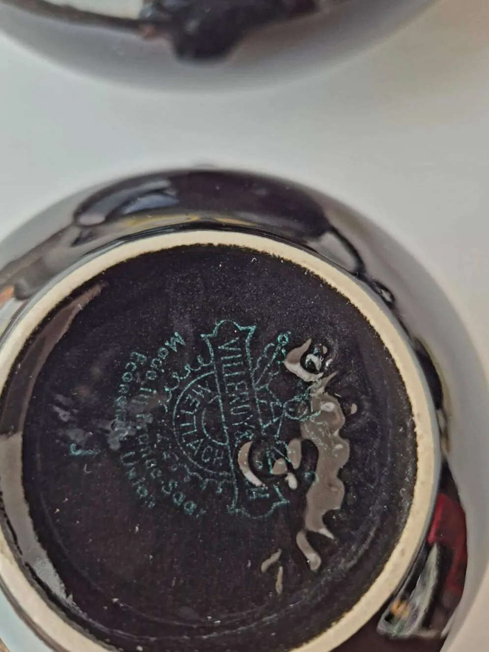 Service à Thé Mid-Century Villeroy & Boch "Biarritz" Noir & Jaune 9 pièces