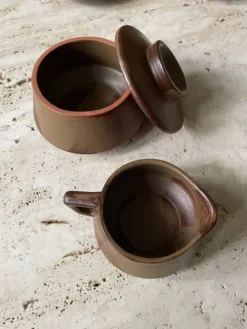Service à thé ou à café en grès japonisant