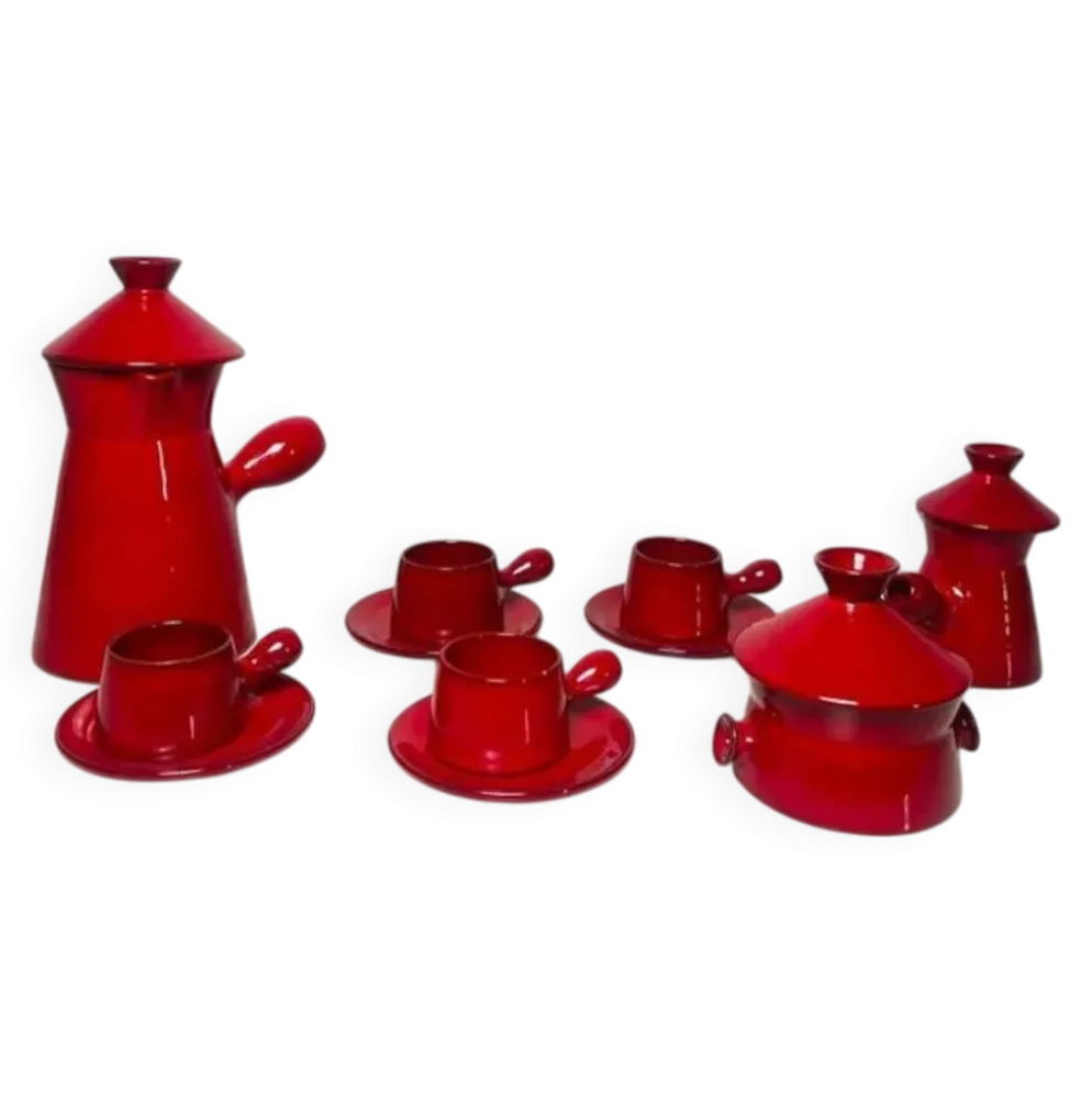 Service à thé ou café, Vallauris, 1970