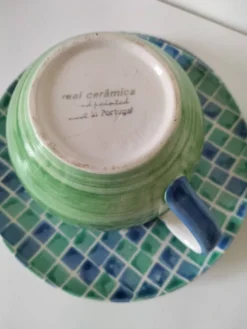 Service à thé portugais céramique peint main