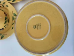 Service à thé suédois Christineholm années 70 jaune