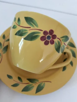 Service à thé suédois Christineholm années 70 jaune