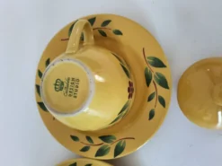 Service à thé suédois Christineholm années 70 jaune