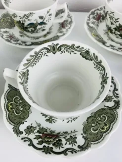 Service à thé Windsor Ridgway Staffordshire faïence anglaise, 6 tasses