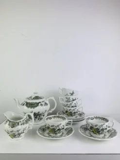Service à thé Windsor Ridgway Staffordshire faïence anglaise, 6 tasses