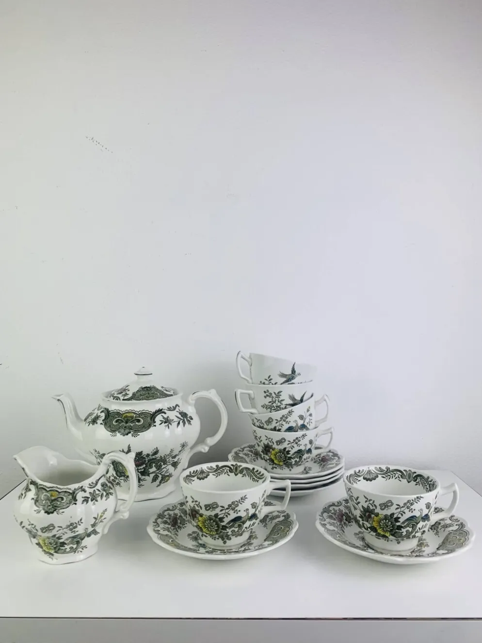Service à thé Windsor Ridgway Staffordshire faïence anglaise, 6 tasses