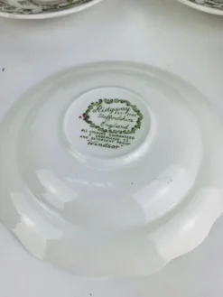 Service à thé Windsor Ridgway Staffordshire faïence anglaise, 6 tasses