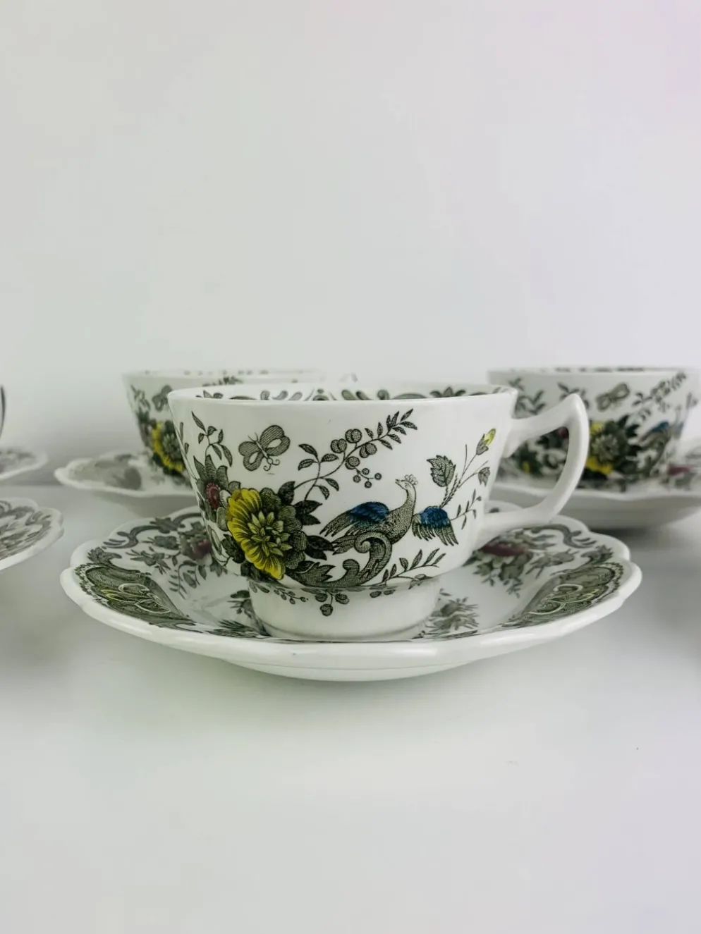 Service à thé Windsor Ridgway Staffordshire faïence anglaise, 6 tasses