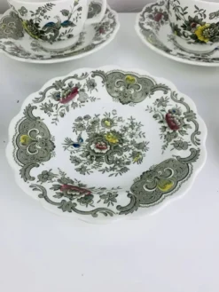 Service à thé Windsor Ridgway Staffordshire faïence anglaise, 6 tasses