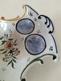 Service à œuf Géo Martel Desvres n°1687 – décor Lambrequin