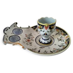 Service à œuf Géo Martel Desvres n°1687 – décor Lambrequin